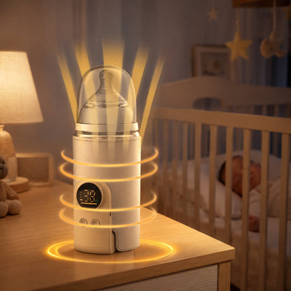 Chauffe biberon nomade avec chaleur dans chambre bébé