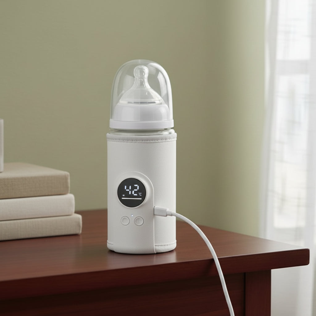 Chauffe biberon nomade blanc sur une table