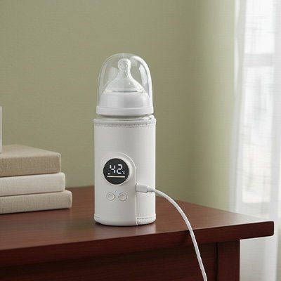 Chauffe biberon nomade sur une table