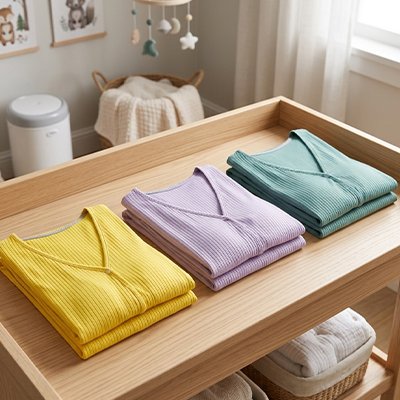 Chemise de nuit allaitement sur table langer