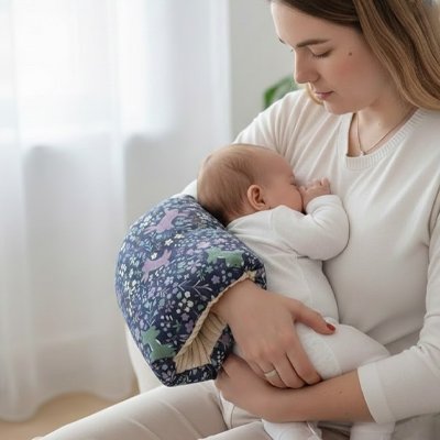 Maman bébé repos sur brassard d'allaitement-lapin
